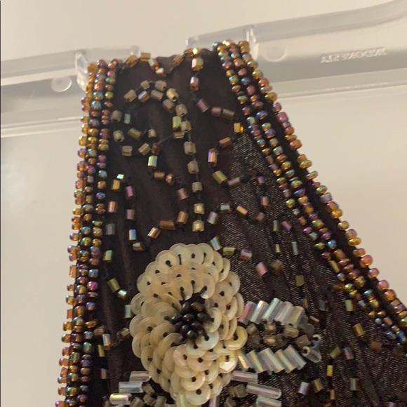 Black tie long beaded - Picture 3 of 6